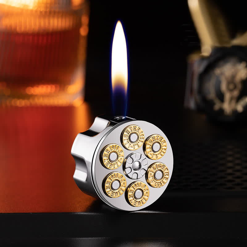Creative Bullet Magazine Shape Refillable Butane Lighter - Silver - image 8