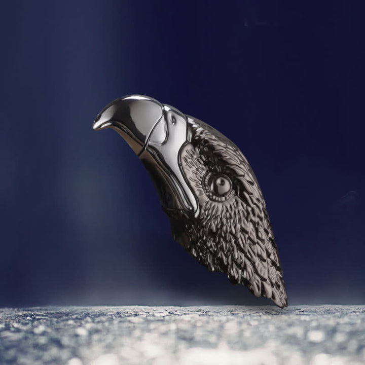 Creative Eagle Head Shaped Refillable Butane Lighter - Gray - image 7