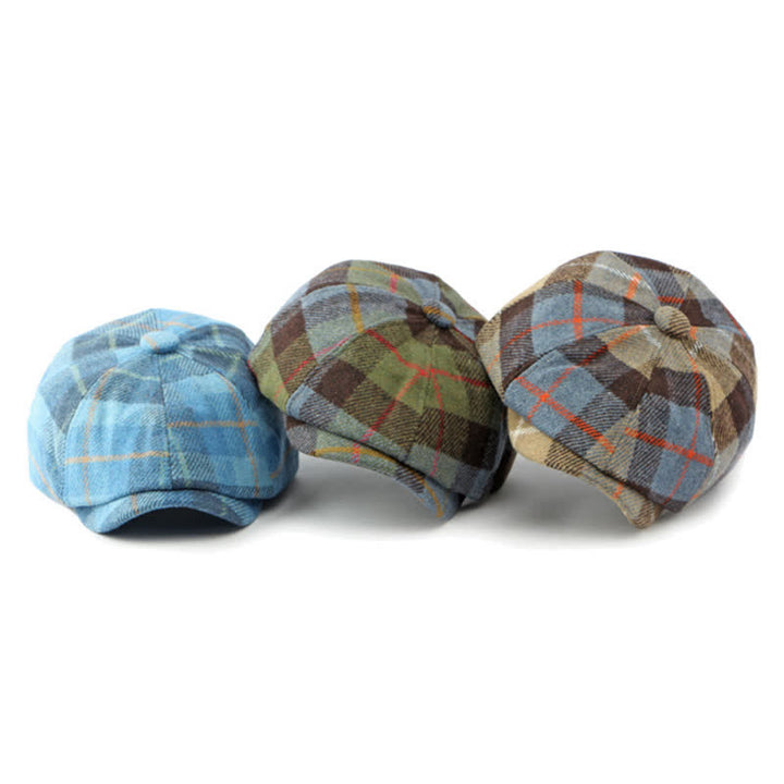 Faux Woolen Tweed Cabbie Newsboy Beret Hat - image 3