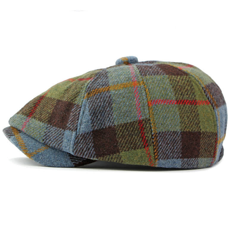 Faux Woolen Tweed Cabbie Newsboy Beret Hat - image 7