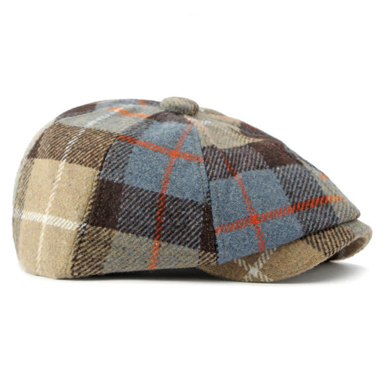 Faux Woolen Tweed Cabbie Newsboy Beret Hat - image 1
