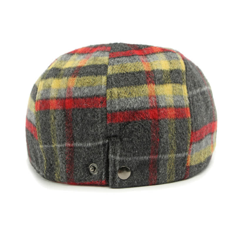 Traditional Plaid Eight Panel Newsboy Cap British Beret Hat - image 7