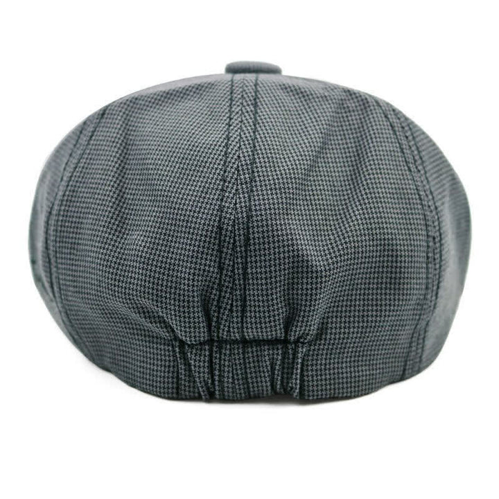 Casual Houndstooth Patchwork Color Beret Hat - image 3