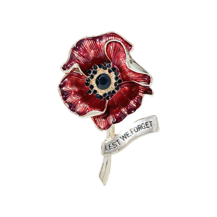 Red Poppy Remembrance Day Lest We Forget Brooch - image 3