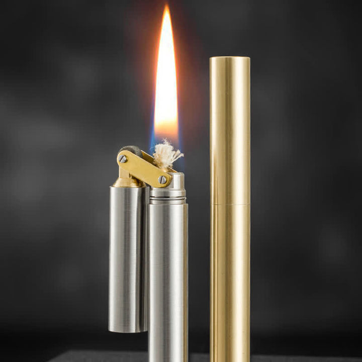 Cylindrical Nunchaku Slender Foldable Refillable Kerosene Lighter - image 2