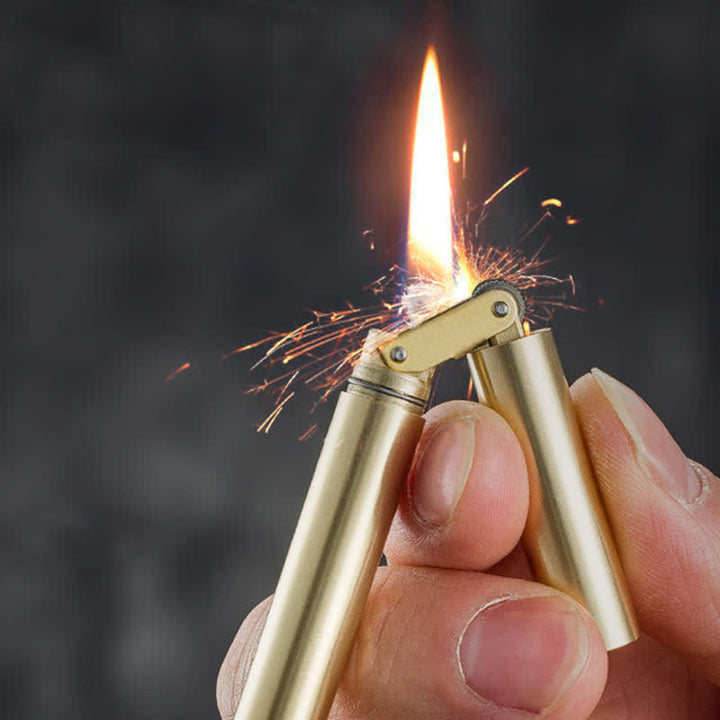 Cylindrical Nunchaku Slender Foldable Refillable Kerosene Lighter - image 0