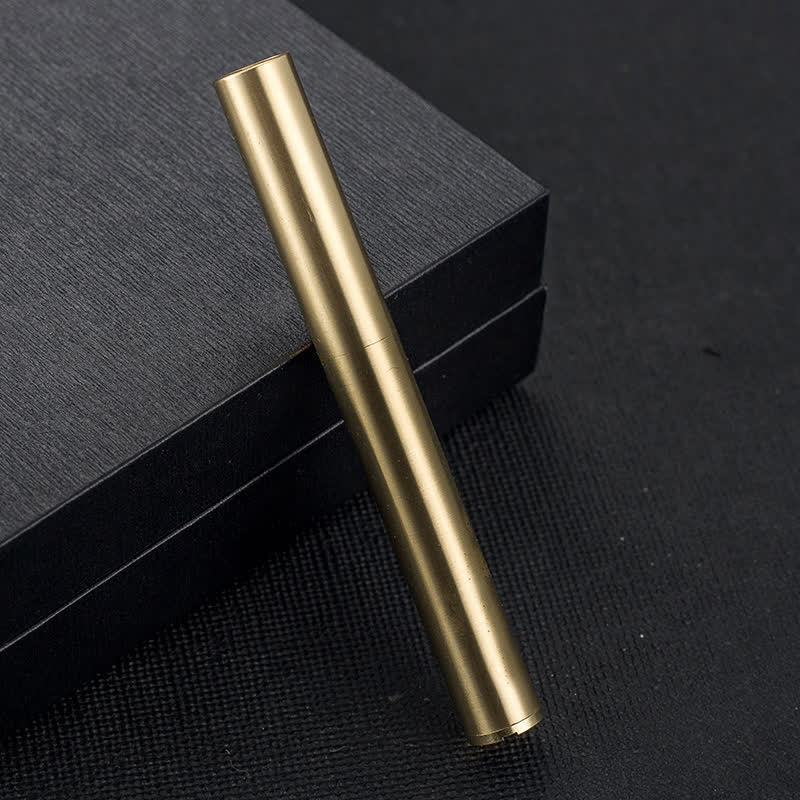 Cylindrical Nunchaku Slender Foldable Refillable Kerosene Lighter - Gold - image 1