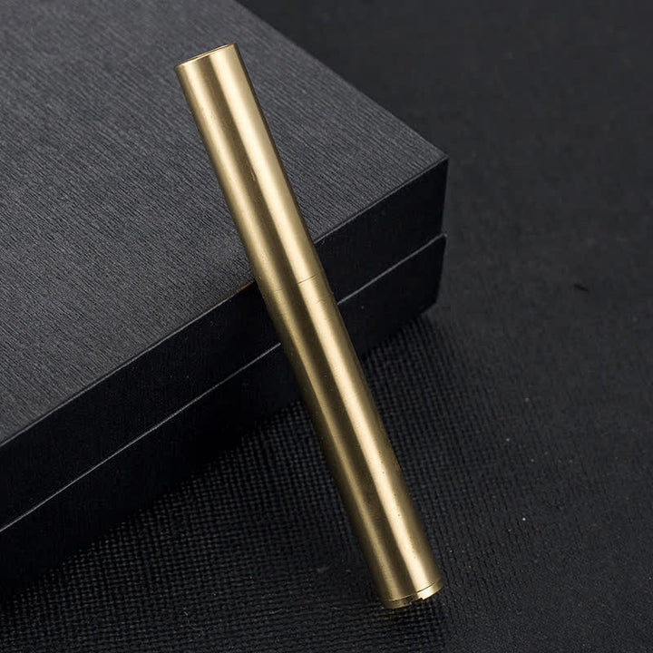 Cylindrical Nunchaku Slender Foldable Refillable Kerosene Lighter - Gold - image 1