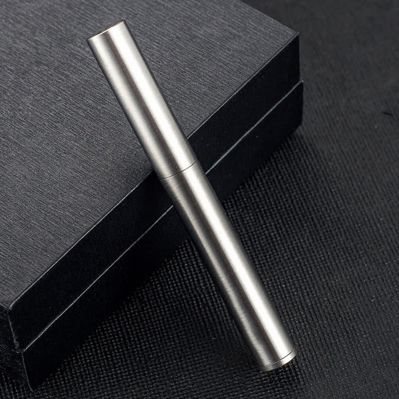 Cylindrical Nunchaku Slender Foldable Refillable Kerosene Lighter - Silver - image 9