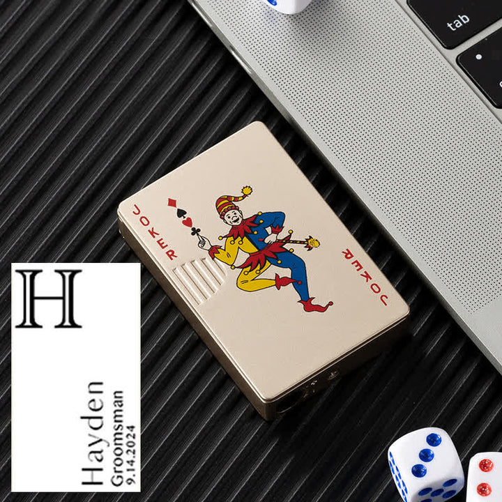 Poker Cards Personalized Custom Back Refillable Butane Lighter - Joker - Design #H - image 42