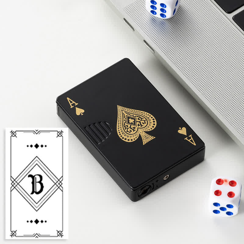 Poker Cards Personalized Custom Back Refillable Butane Lighter - Black A - Design #B - image 46