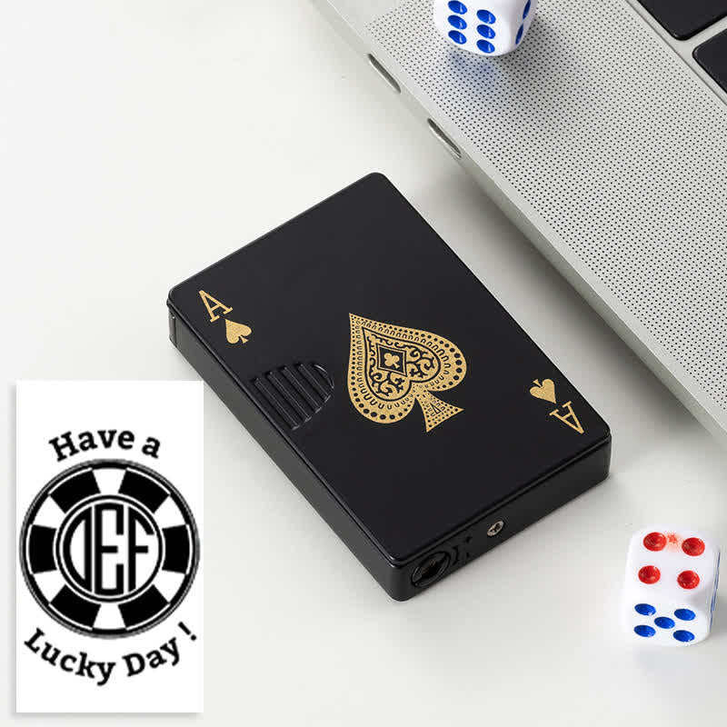Poker Cards Personalized Custom Back Refillable Butane Lighter - Black A - Design #D - image 48