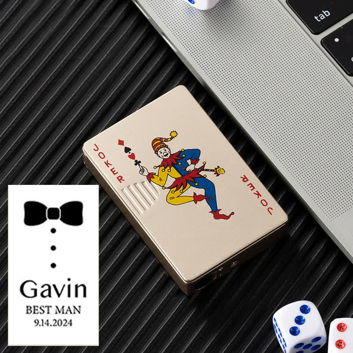 Poker Cards Personalized Custom Back Refillable Butane Lighter - Joker - Design #I - image 43