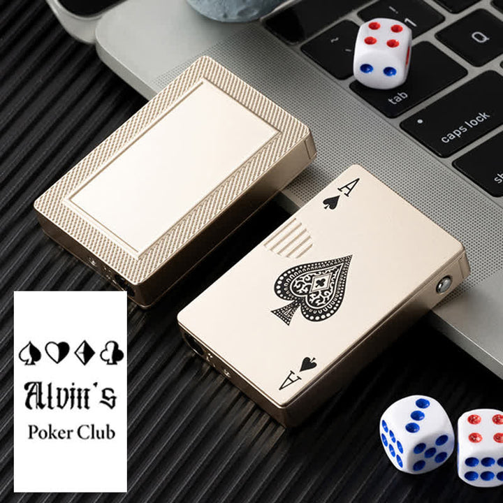 Poker Cards Personalized Custom Back Refillable Butane Lighter - Gold A - Design #C - image 14