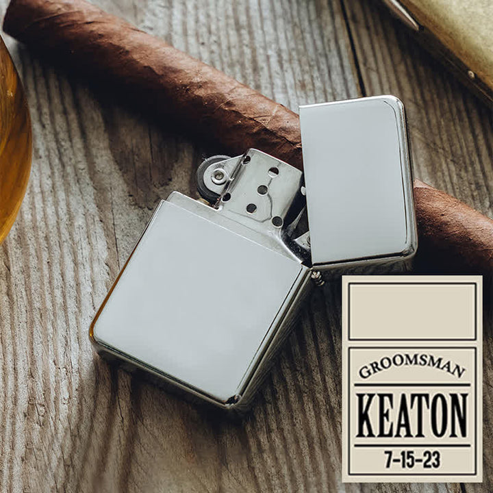 Unique Personalized Custom Refillable Kerosene Lighter - Silver / Front & Back - #8 - image 27