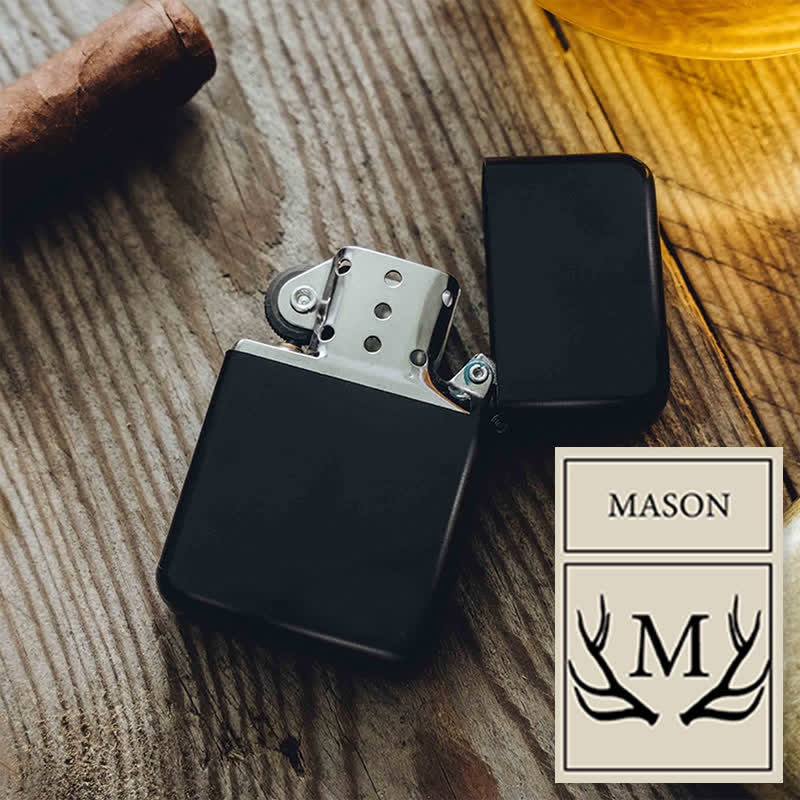 Unique Personalized Custom Refillable Kerosene Lighter - Black / Front & Back - #2 - image 7