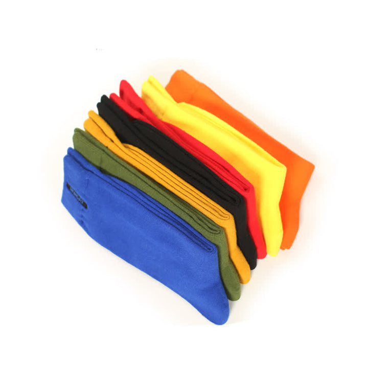 Men's Solid Color British Gentleman Cotton Crew Socks - image 5