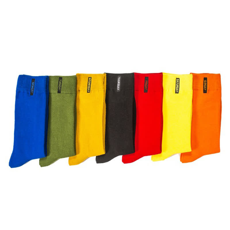 Men's Solid Color British Gentleman Cotton Crew Socks - image 1