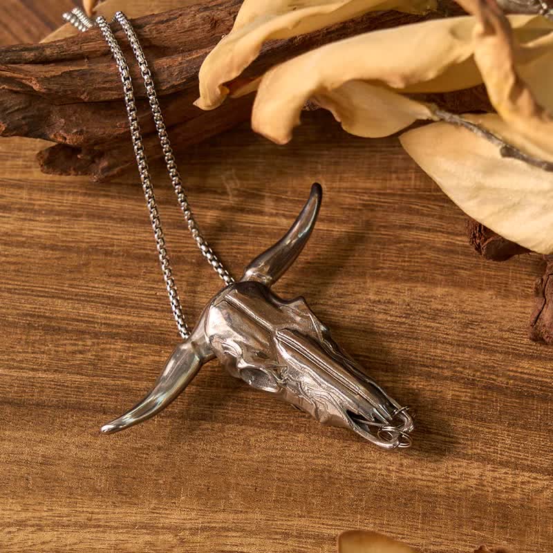 DIY Longhorn Bull Pendant Cross Hidden Knife Pendant Bull Ring Bundle Set - image 2