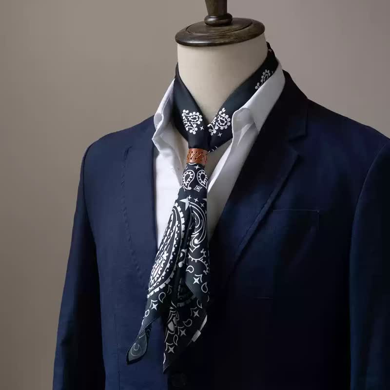 Large Elegant British Style Classical Paisley Printed Square Scarf - Style #5 - image 19