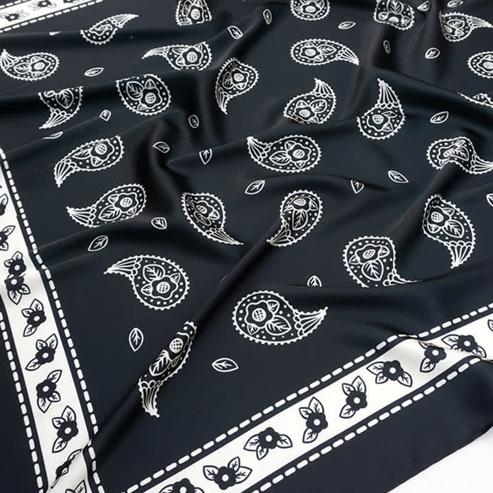 Large Elegant British Style Classical Paisley Printed Square Scarf - image 18