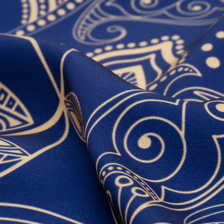 Large Elegant British Style Classical Paisley Printed Square Scarf - image 14