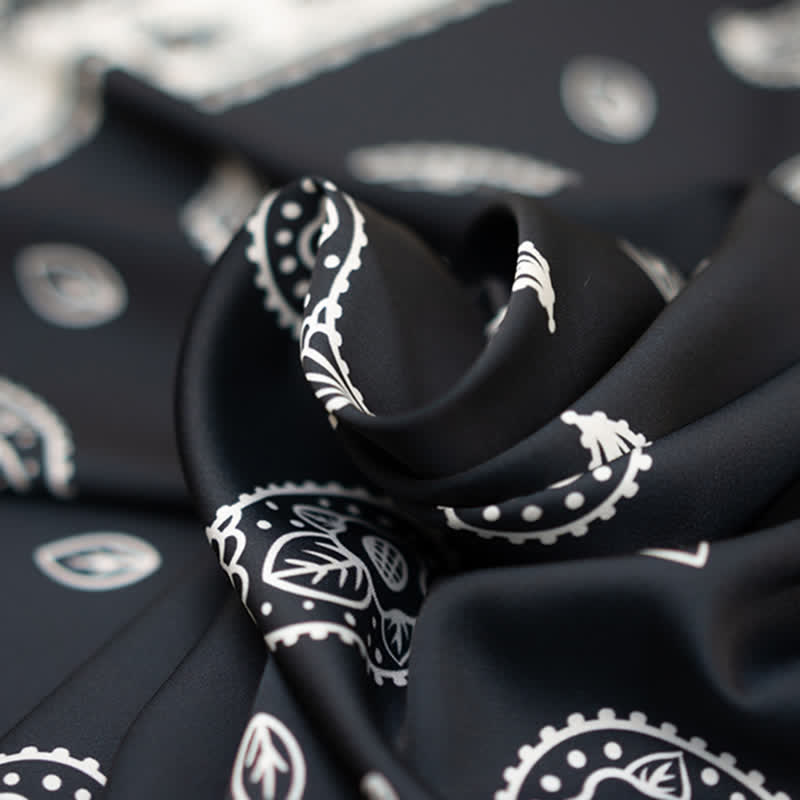Large Elegant British Style Classical Paisley Printed Square Scarf - image 17