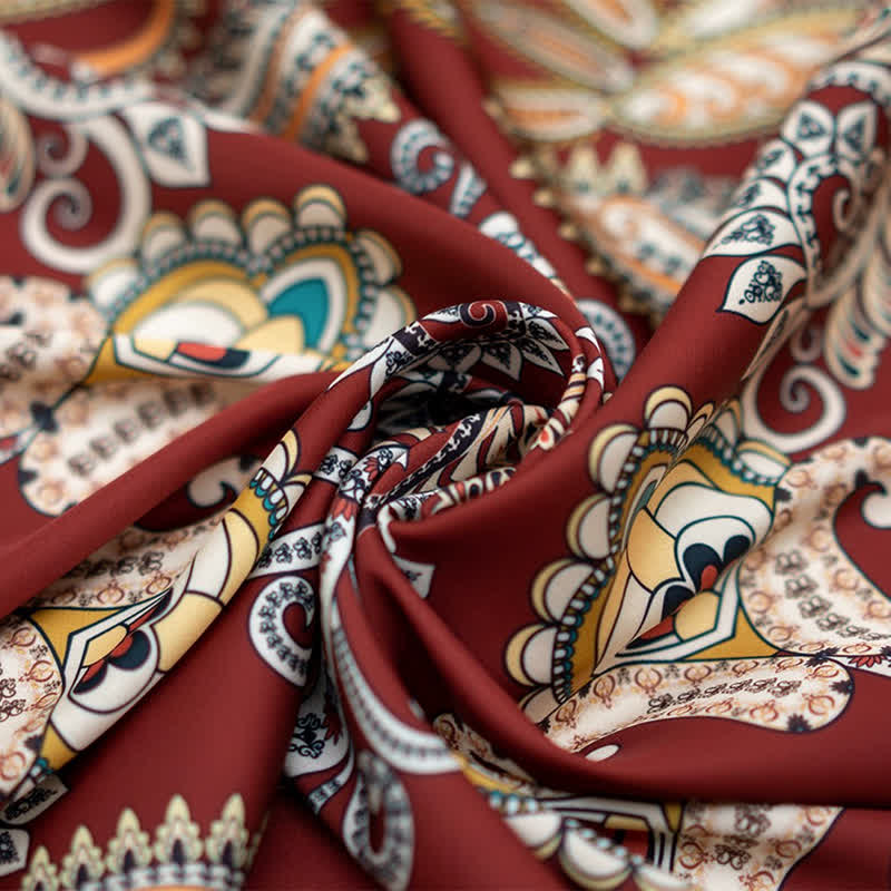 Large Elegant British Style Classical Paisley Printed Square Scarf - image 3