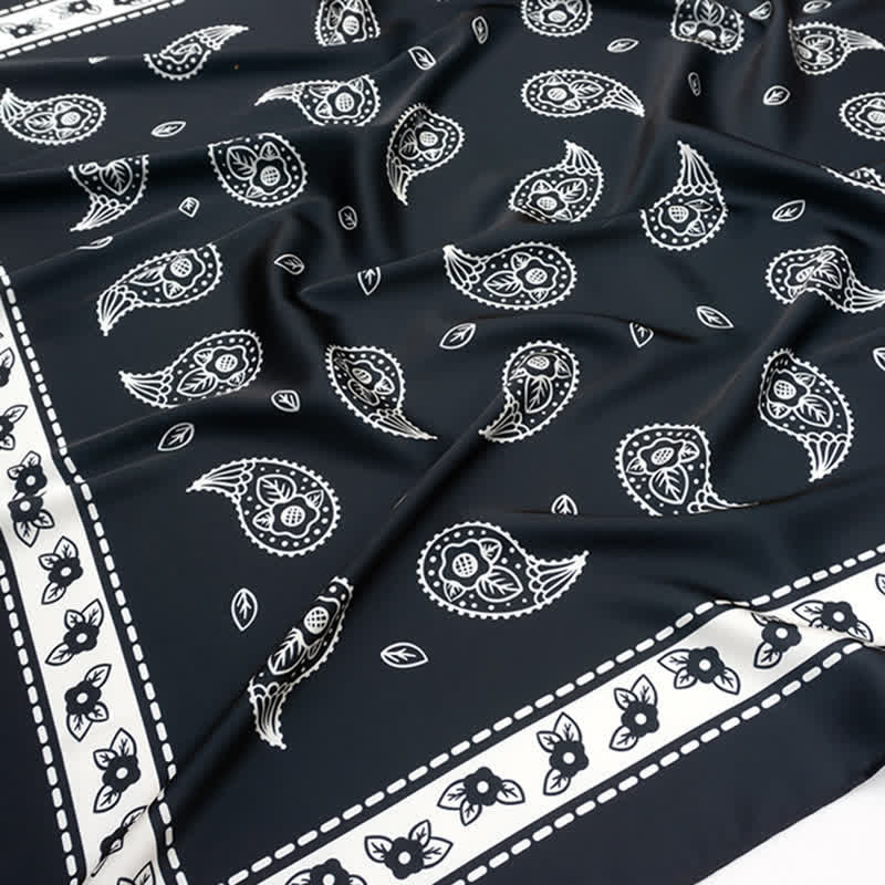 Large Elegant British Style Classical Paisley Printed Square Scarf - image 18