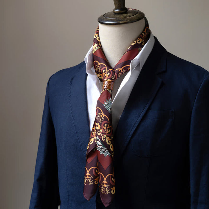Large Elegant British Style Classical Paisley Printed Square Scarf - Style #1 - image 0