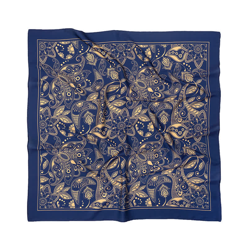 Large Elegant British Style Classical Paisley Printed Square Scarf - image 11