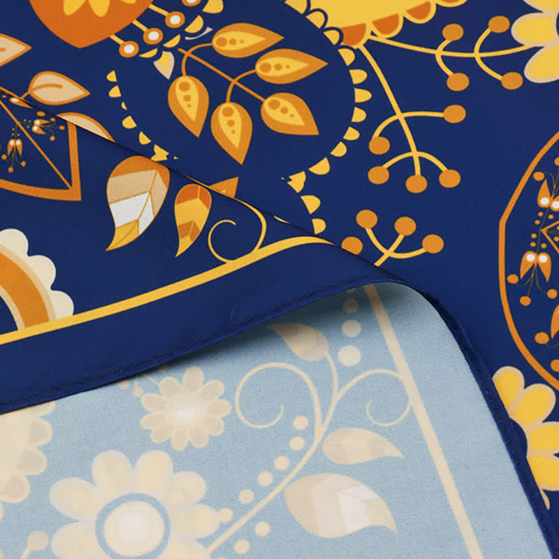 Large Elegant British Style Classical Paisley Printed Square Scarf - image 8