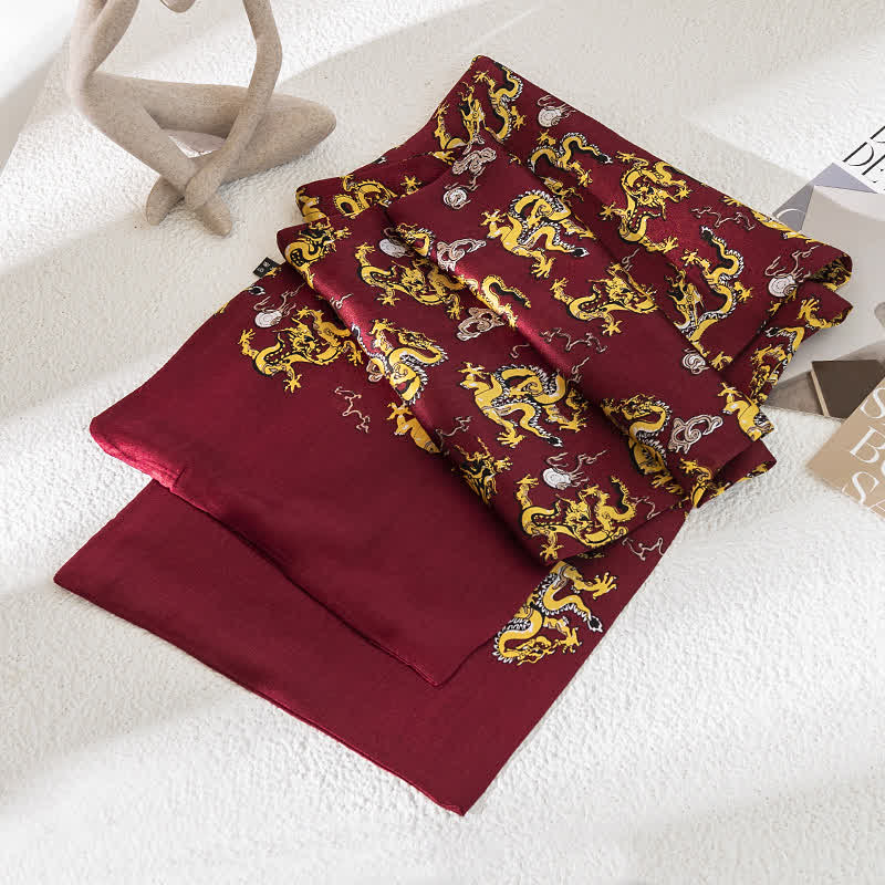 Men's Vintage Paisley Checker Thin Long Pure Silk Scarf - Style #12 - image 15