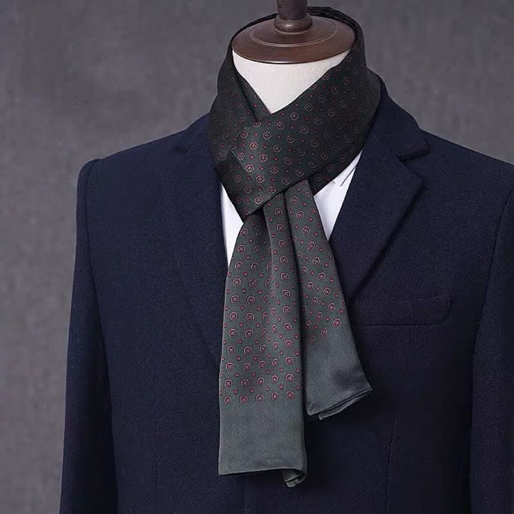 Men's Business Geometrical Figure Thin Long Pure Silk Scarf - Style #19 - image 18