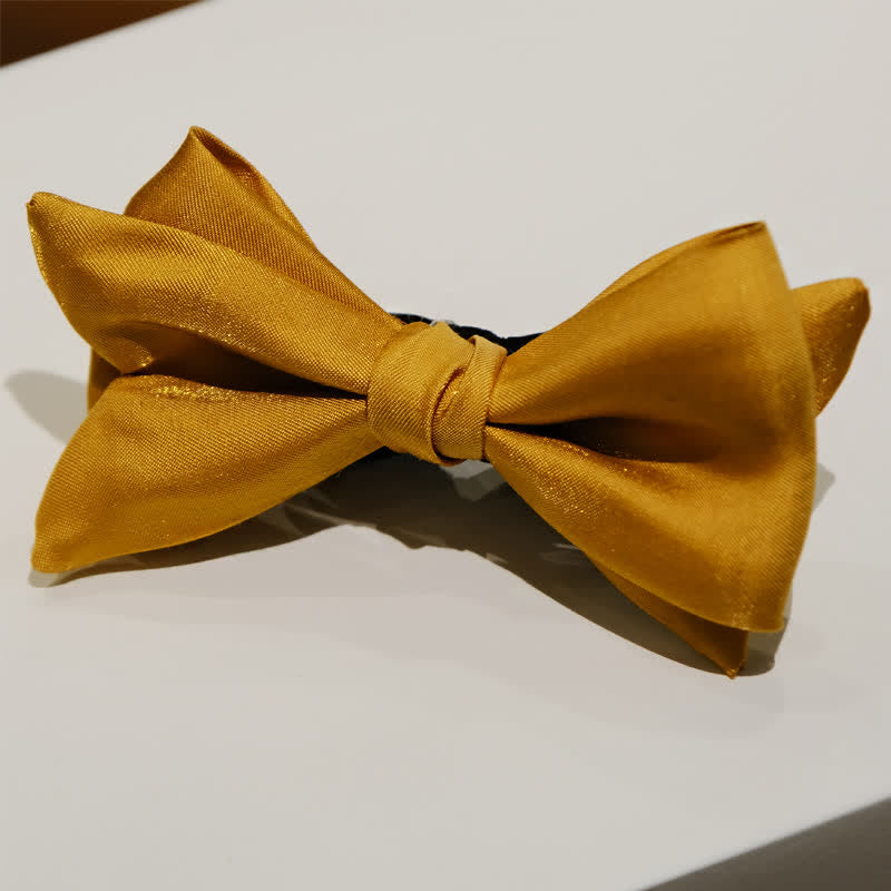 Men's Golden Life Unique Shaped Oversized Pointed Bow Tie - Style #2 - image 5