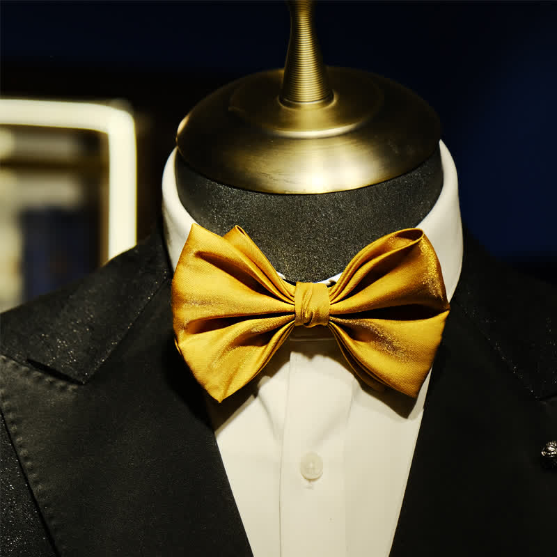 Men's Golden Life Unique Shaped Oversized Pointed Bow Tie - image 12
