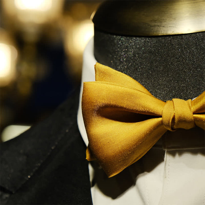 Men's Golden Life Unique Shaped Oversized Pointed Bow Tie - image 10