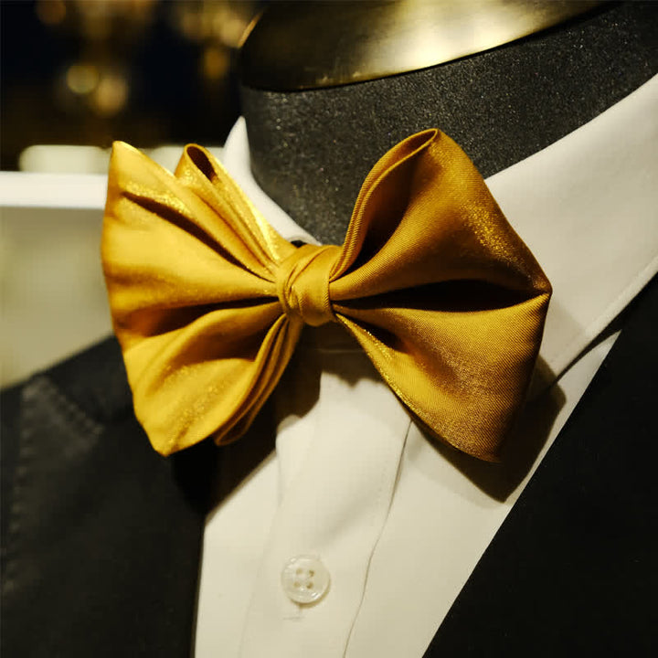 Men's Golden Life Unique Shaped Oversized Pointed Bow Tie - image 14