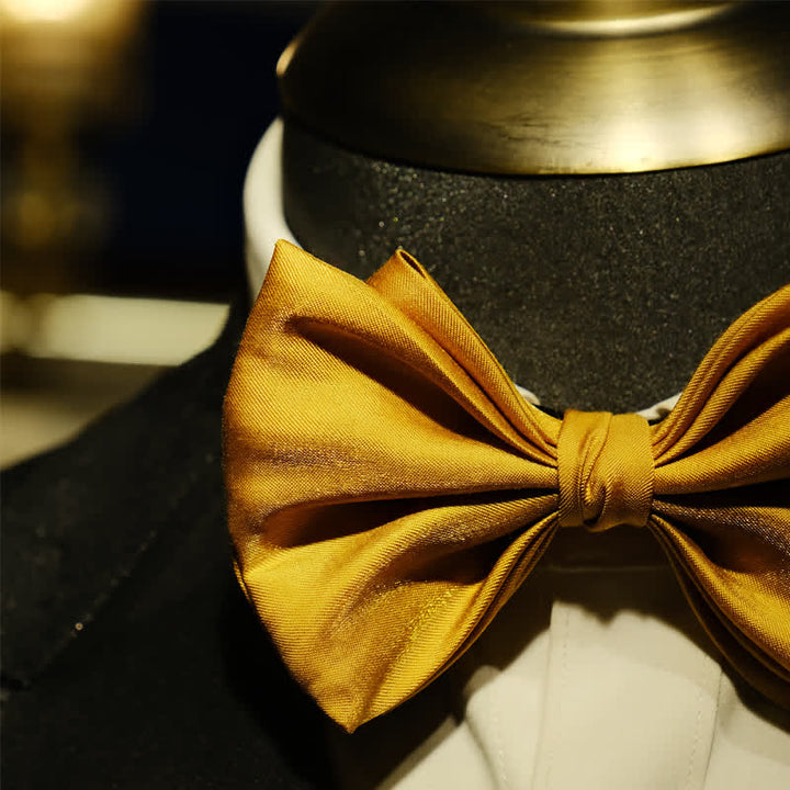 Men's Golden Life Unique Shaped Oversized Pointed Bow Tie - image 15