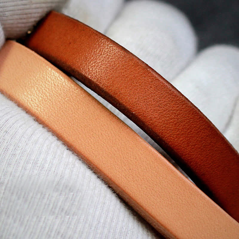 Handcrafted Natural Vegetable Tanned Leather Keychain - image 5