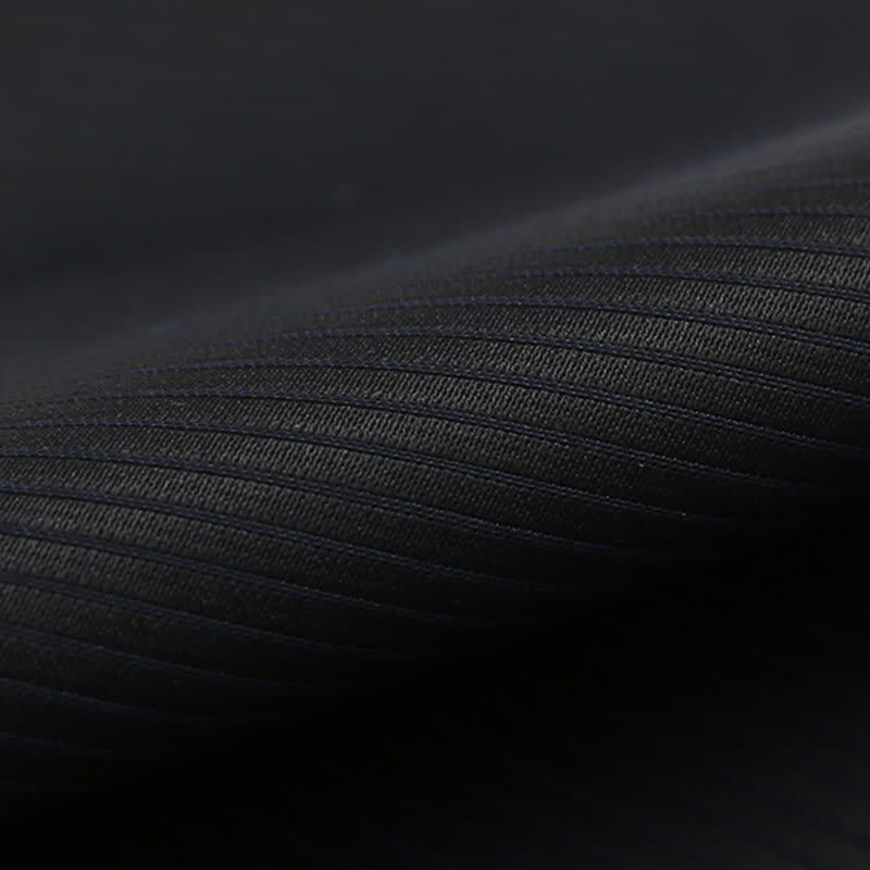 Men's Black Subtle Twilled Navy Striped Business Bow Tie - image 7