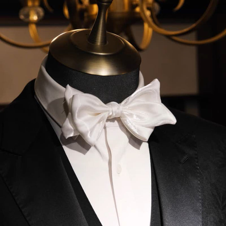 Men's Graceful Pearl White Swan Bow Tie - White - image 0