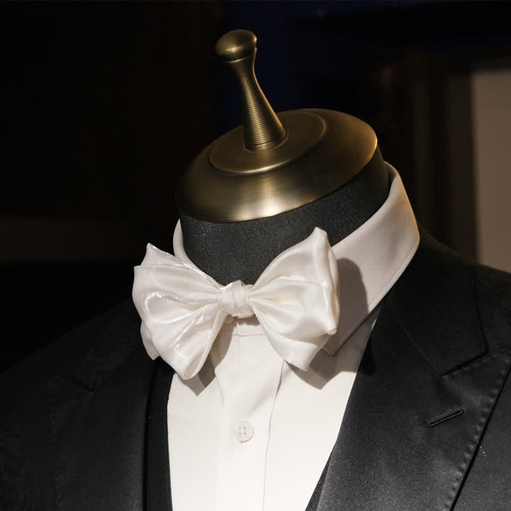 Men's Graceful Pearl White Swan Bow Tie - image 4