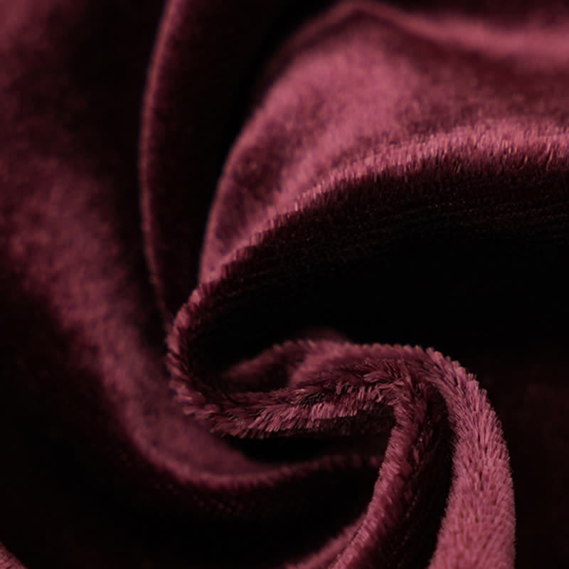 Men's Romantic Velvet Burgundy Handkerchief Bow Tie - image 7