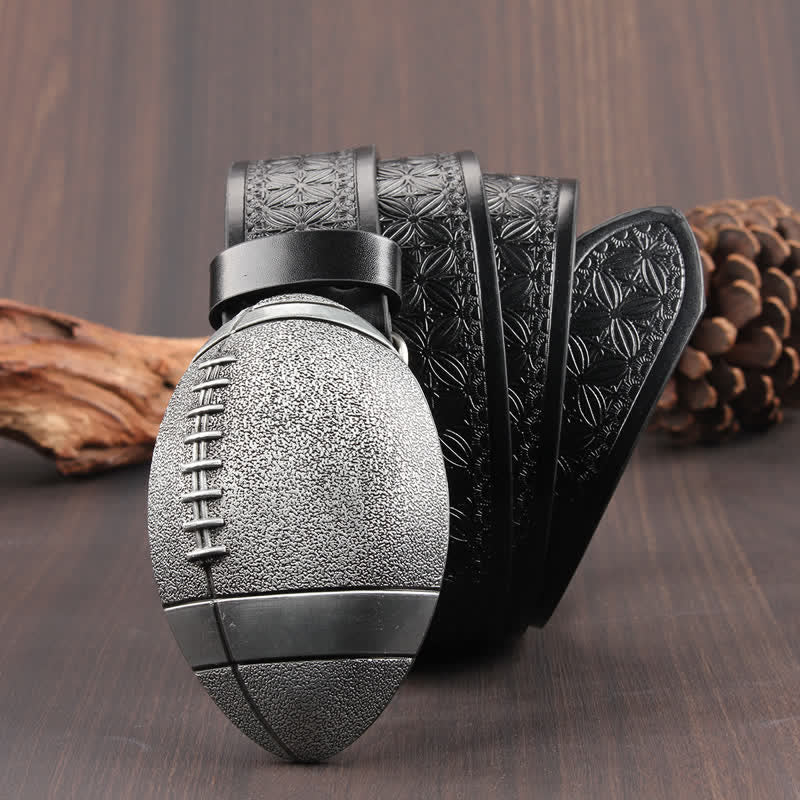 Novelty American Football Buckle Leather Belt - image 5