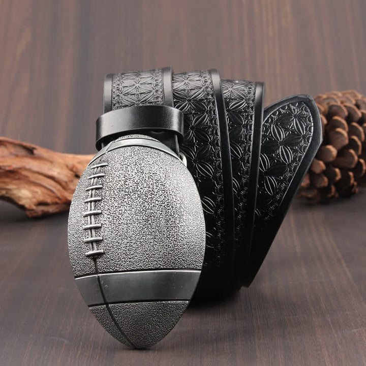 Novelty American Football Buckle Leather Belt - image 5