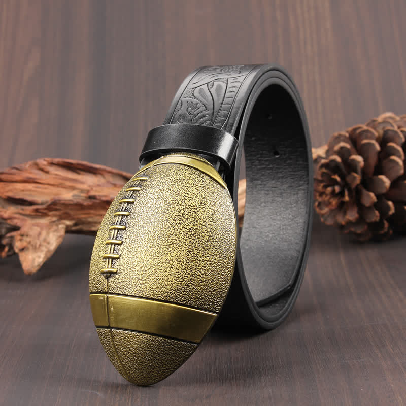 Novelty American Football Buckle Leather Belt - image 7