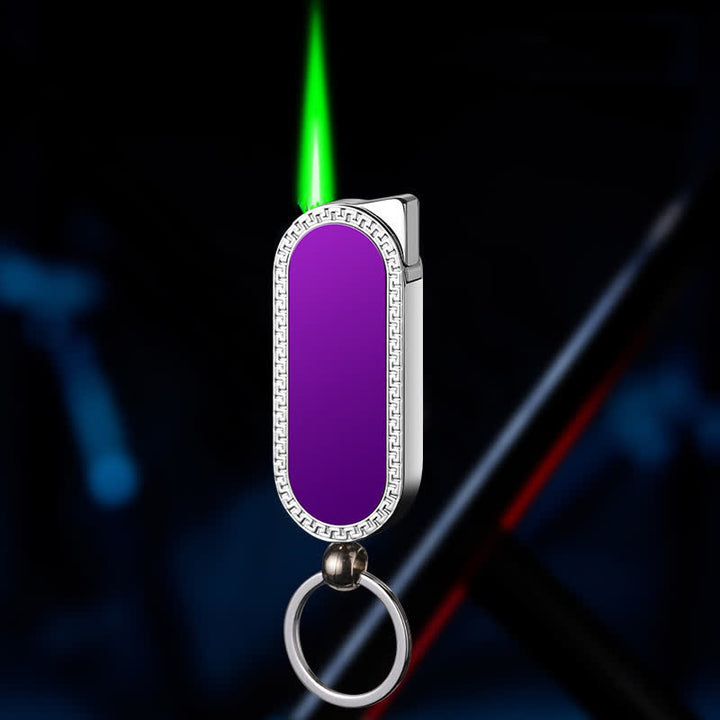 Creative Keychain Colorful MIrror Refillable Butane Lighter - Purple - image 11