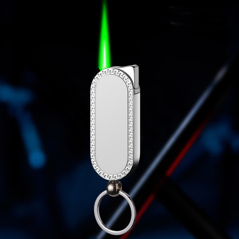 Creative Keychain Colorful MIrror Refillable Butane Lighter - Silver - image 10