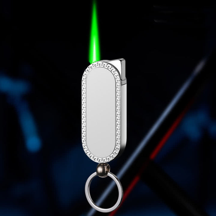 Creative Keychain Colorful MIrror Refillable Butane Lighter - Silver - image 10